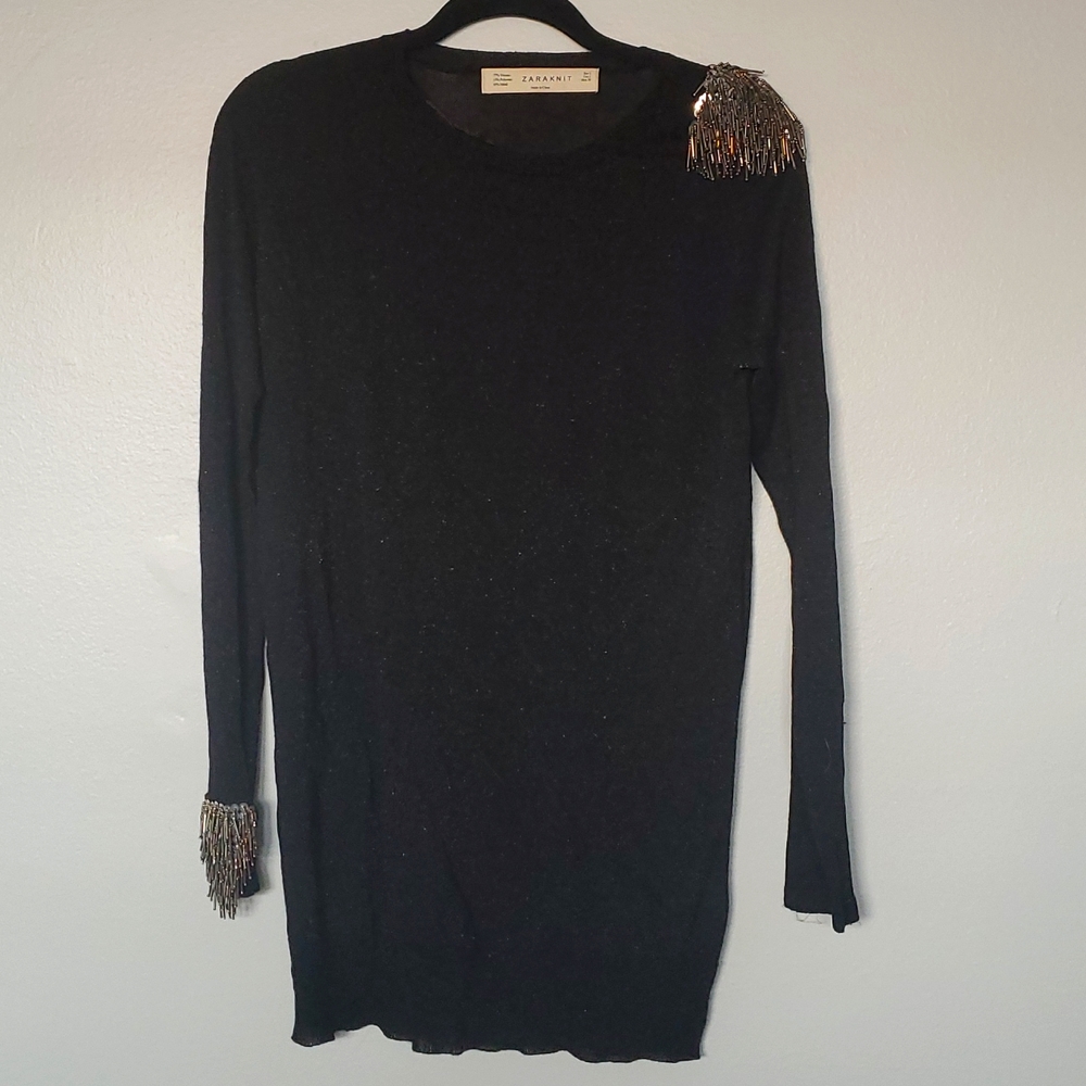 Sparkly Zara knit with embellishments